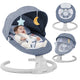 Comforting Baby Swing for Infants - Bluetooth Remote Control, 5 Soothing Speeds & 10 Lullabies in Blue