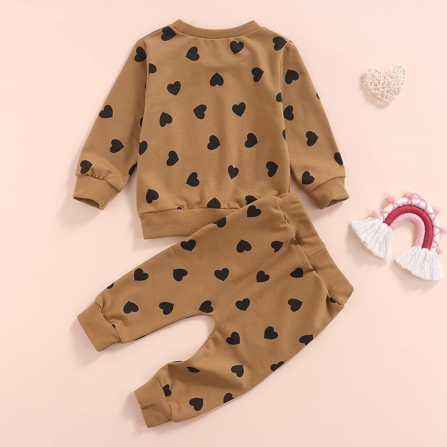 Newborn Baby Girl Long Sleeve Pullover Floral Sweatshirt Long Pant Outfit