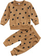 Newborn Baby Girl Long Sleeve Pullover Floral Sweatshirt Long Pant Outfit